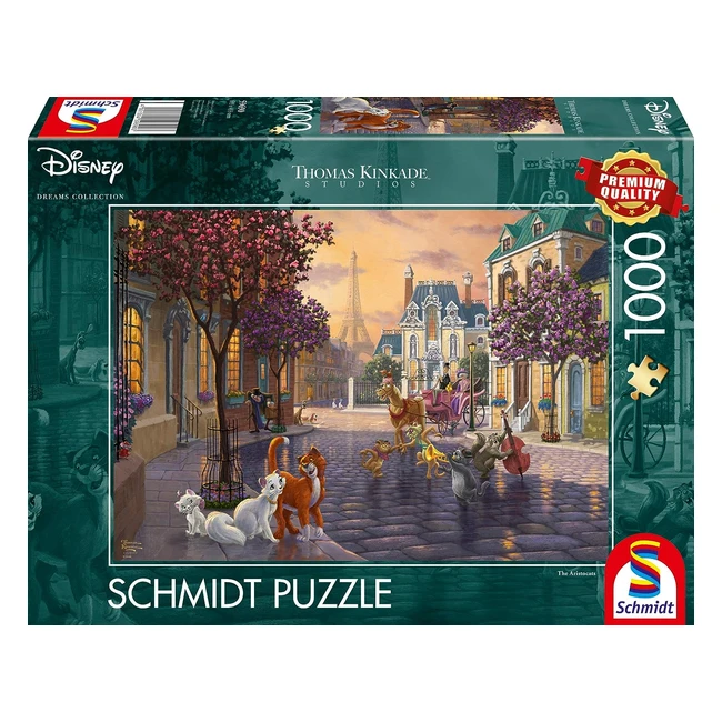 Puzzle Schmidt Spiele Thomas Kinkade Disney Aristocats 1000pc - Coloré