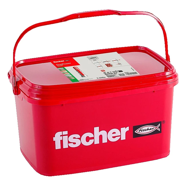 fischer Duopower 6 x 30 - Universal-Dübel, 2-Komponenten-Dübel für Beton, Gipskarton und mehr - 3200 Stück