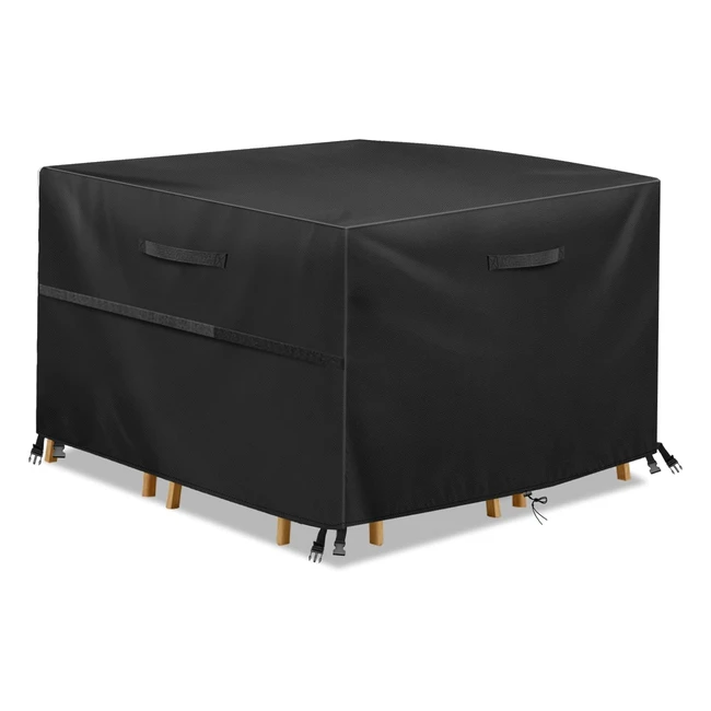 Heavy Duty Garden Furniture Cover 123x123x74cm - Waterproof, Windproof, UV Resistant