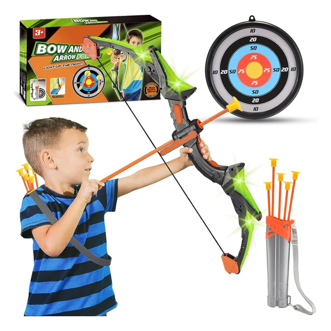 Veopoko Outdoor Toys for 5-9 Year Olds - Bow and Arrow Set for Kids - Age 3-12 -