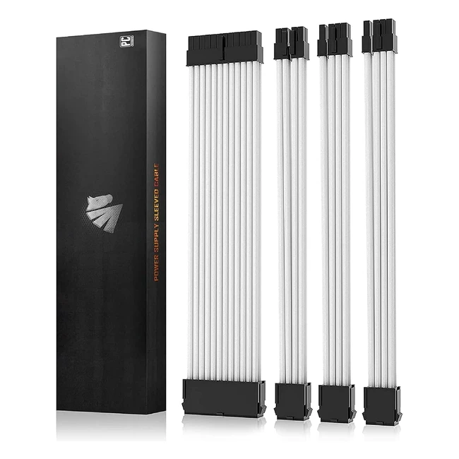 Asiahorse Cable de Extensión PSU Kit de Cables 30cm Blanco