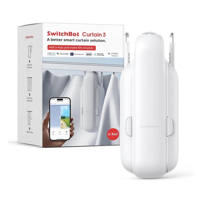 SwitchBot Poussoir de Rideau Intelligent - Tlcommande Bluetooth avec AppMin