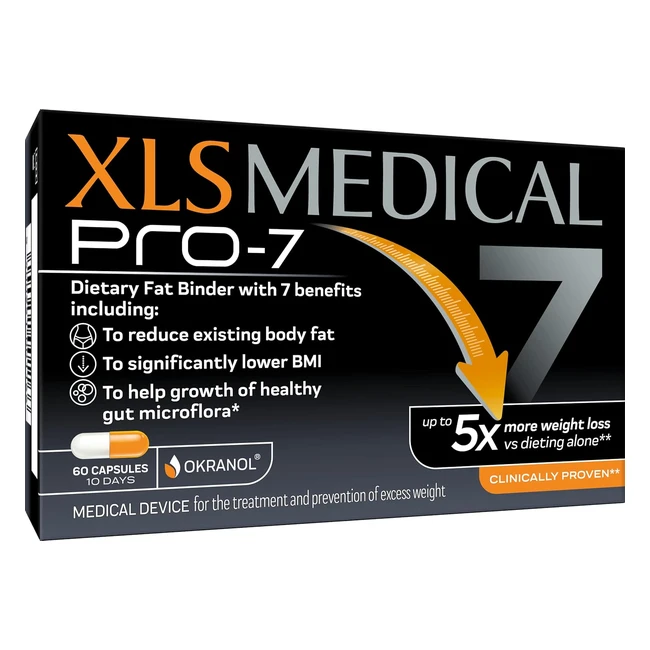 XLS Medical Pro7 Weight Loss Pills - Up to 5x More Weight Loss - 7 Clinically Pr