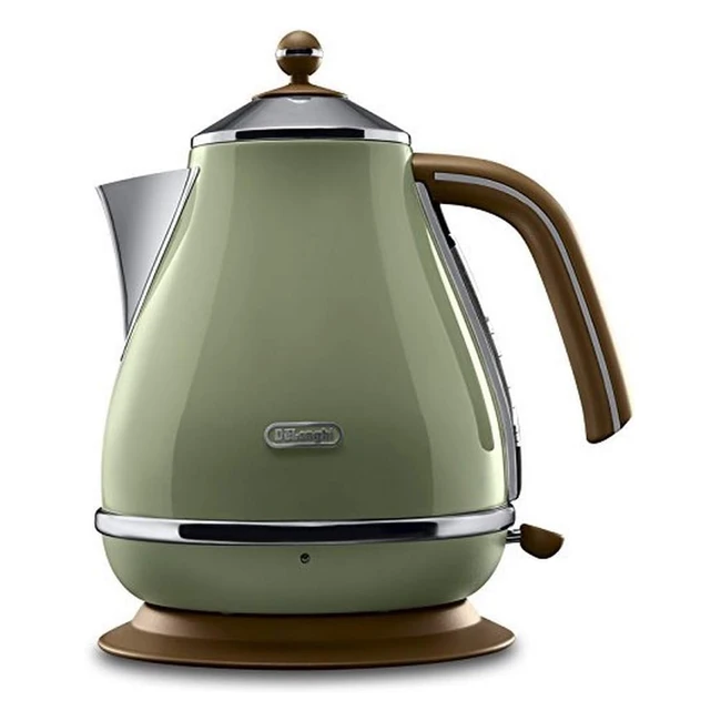 Tetera eléctrica Delonghi 40031358, 2000W, 17L, acero inoxidable verde