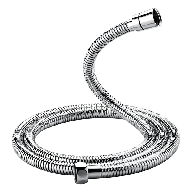 Ibergrif M2010917 Shower Hose - 17m Replacement, Flexible, Anti-Twist, Stainless Steel Chrome