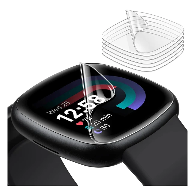 Pellicola protettiva Jetech per Fitbit Versa 4Sense 2 - Protezione antigraffio TPU flessibile HD (6 pezzi)