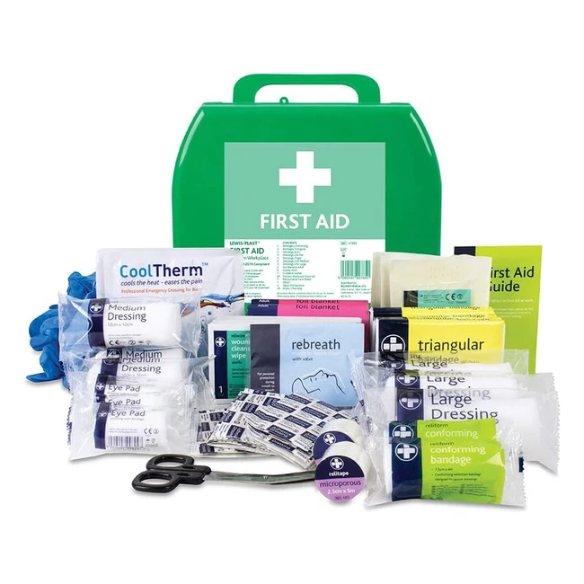 Lewisplast Medium Premium First Aid Kit - BS85991 Compliant - Low Risk/High Risk - Portable