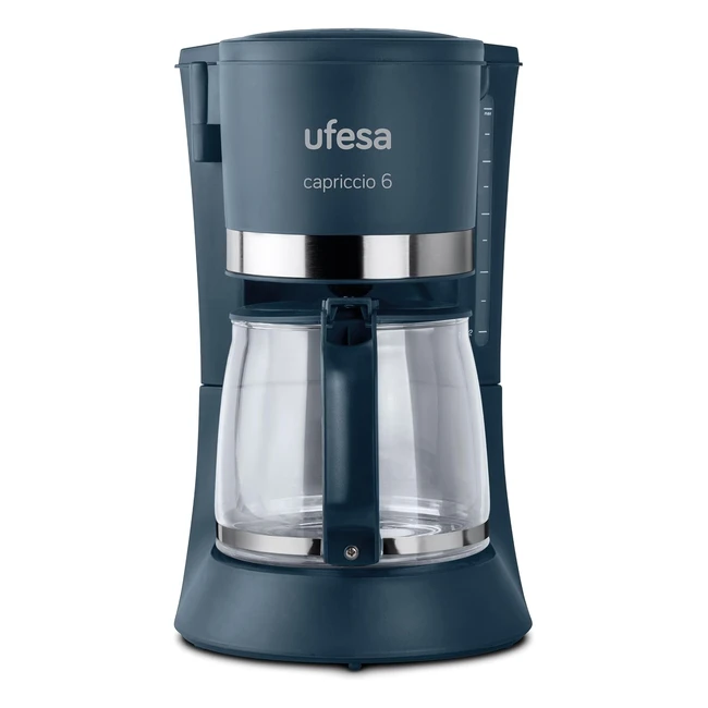 Macchina Caffè Americano Ufesa CG7114 Capriccio - 6 Tazze - Potenza 600W - Portafiltro Estraibile - Bicchiere Dosificatore - BPA Free