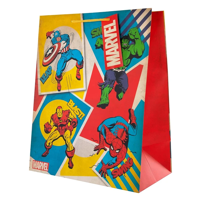 Bolsa de regalo grande Hallmark Vengadores Marvel - ¡Ideal para cualquier ocasión!
