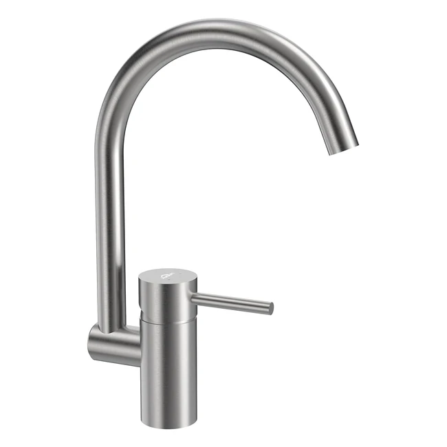 Grifo de cocina Auralum con cao giratorio - Acero inoxidable 304