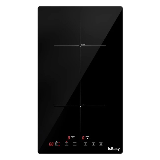 Placa Inducción Doble Eléctrica Autarkic 3400W 2 Fuegos 29cm Táctil Temporizador