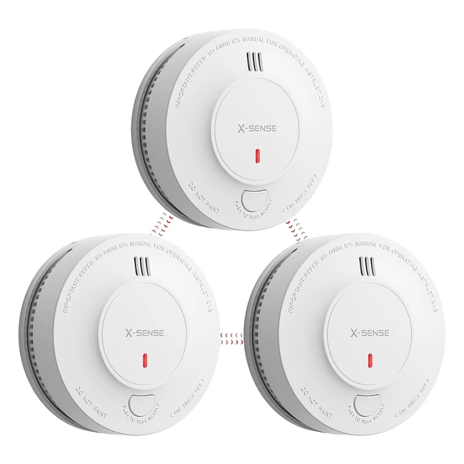Xsense Wireless Interlinked Smoke Alarm Detector SD19W - 10-Year Battery - EN 14604 Standard