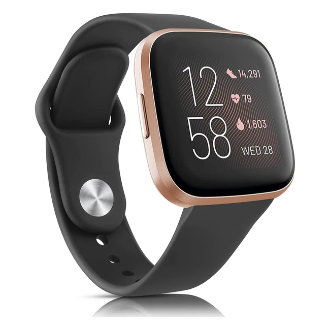 Fitbit Versa 2 Straps for Women Men - Classic Silicone Adjustable Replacement Band - Ref: ABC123 - Stylish & Durable