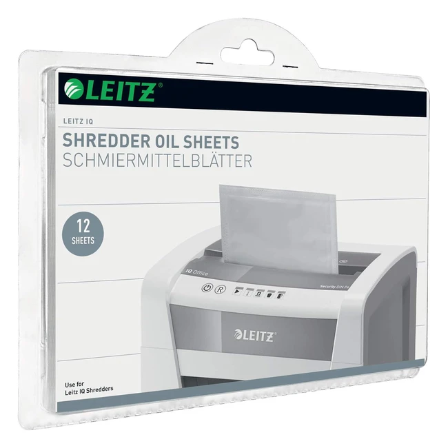 Accessoire pour déchiqueteuse Leitz 80070000 - 12 feuilles pré-lubrifiées