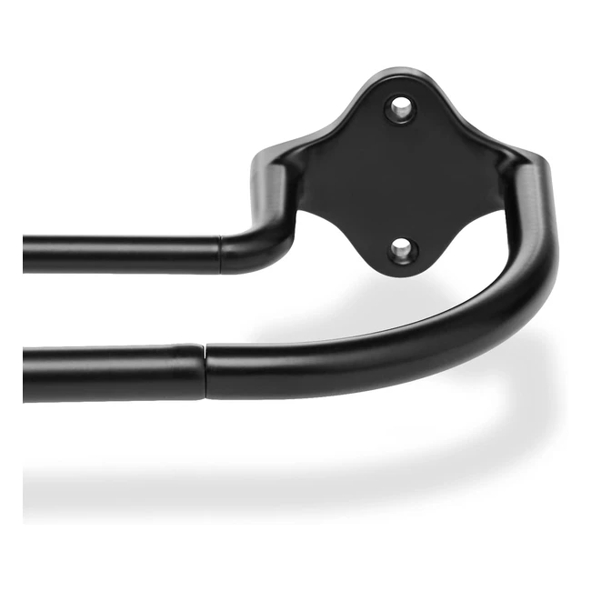 Amazon Basics Room Darkening Blackout Double Curtain Rod 122-224cm - Black