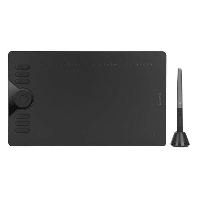 Huion HS610 Grafiktablett 1216 programmierbare Expresskeys 8192 Stufen 5080LPI mit 60 Neigungsfunktion - ideal für Home Office und E-Learning