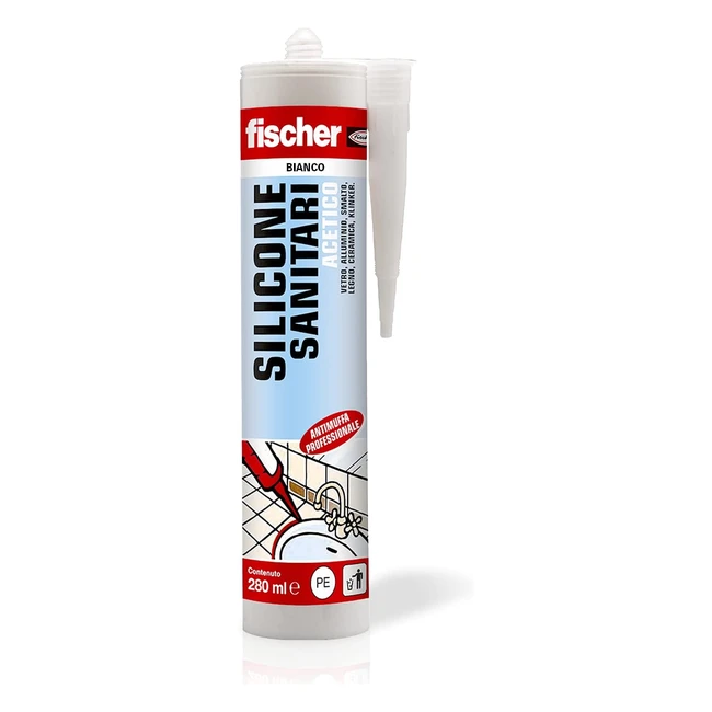 Silicone sigillante antimuffa per ambienti sanitari - Fischer SAS Bianco 9361