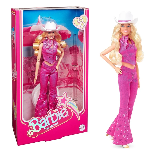 Barbie Movie - Margot Robbie como Barbie Mueca Signature Coleccionable Look Vaquero Rosa Juguetes Mattel HPK00