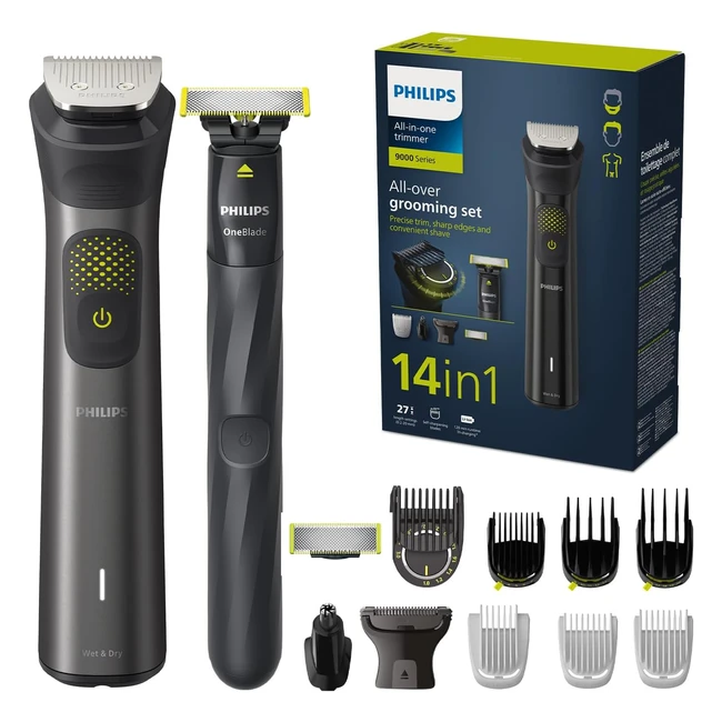 Philips Multigroom Series 9000 - 14-in-1 Barttrimmer und Haarschneider mit OneBl