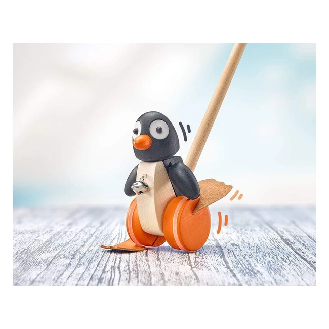Figura de Pingo Juguete de Arrastre de Madera 13 cm - Color 62071