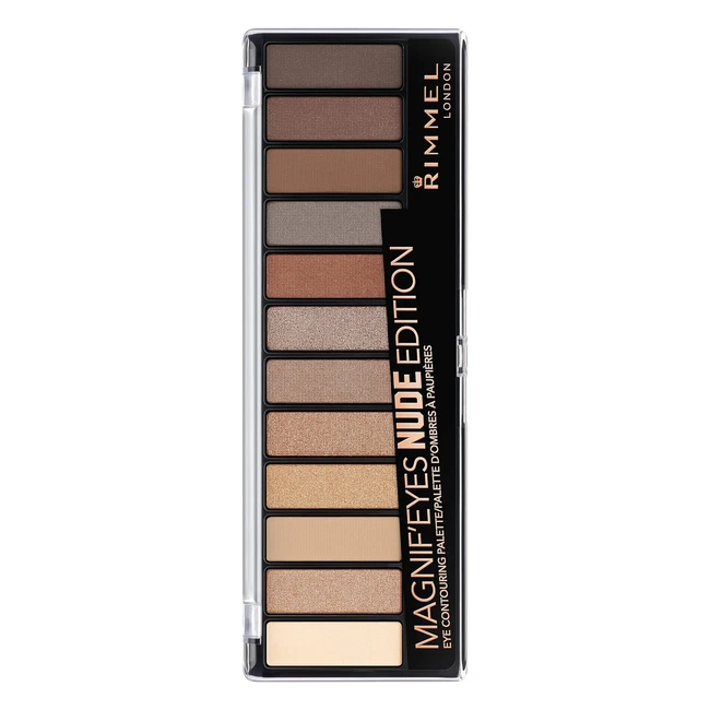 Rimmel Magnifeyes Nude Edition Eyeshadow Palette - 12 Shades Cream - Longlastin