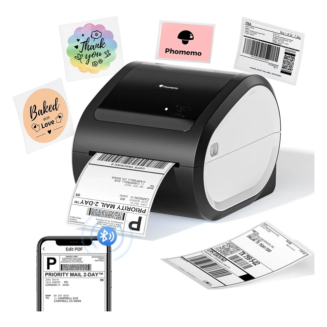 Phomemo Bluetooth Thermal Label Printer 4x6 Wireless Postage Address Printer D520BT