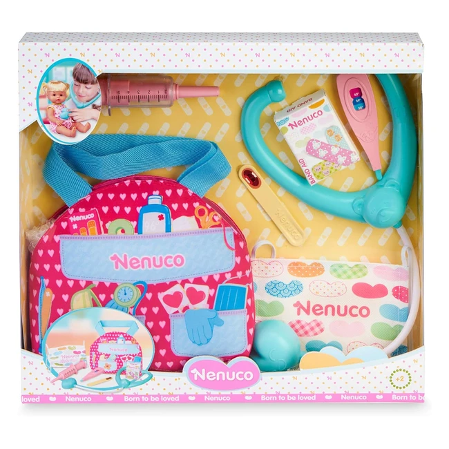 Nenuco Botiquín de Emergencias - Accesorios Médicos para Muñecos - Regalo Ideal para Niñas y Niños - Famosa 700016295