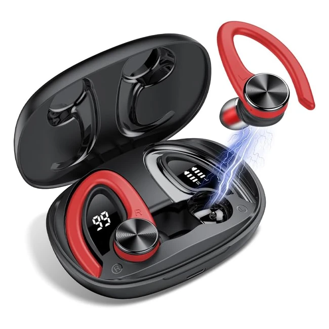 Écouteurs Bluetooth Sport Sans Fil 53 avec Double Affichage LED et 45h de Lecture HiFi Stéréo