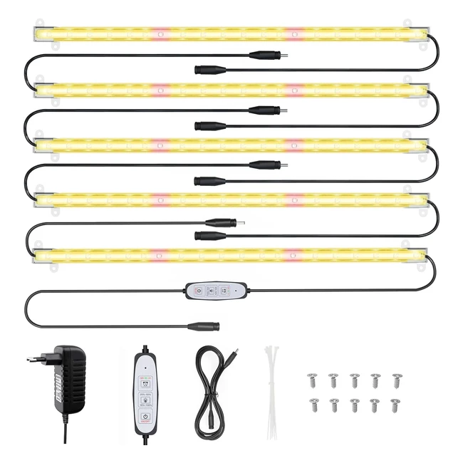 Lampada LED per Piante Relassy - Spettro Completo - Timer 1263h - 4 Livelli di L