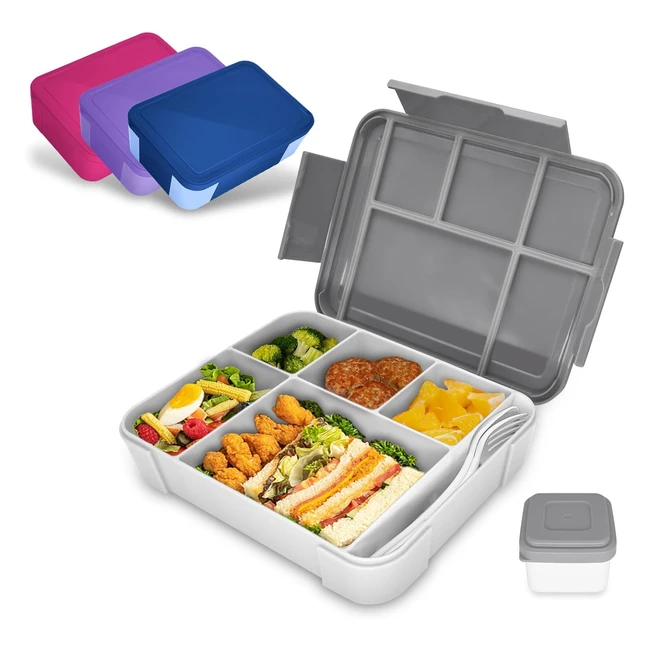 IJIAMY Kinder Lunchbox mit Fächern Bento Box auslaufsicher für Mädchen und Jungen Snackbox ideal für Schule Kindergarten Ausflüge
