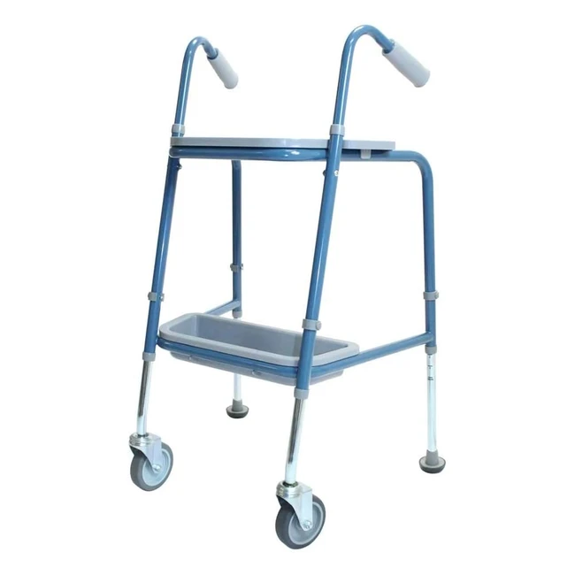 Duo Height Adjustable Walking Trolley - NRS Healthcare - P23117 - Turquoise Blue