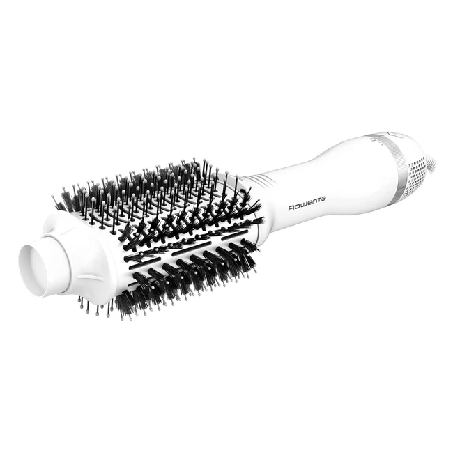 Brosse chauffante Rowenta Volumizer CF6130F0 - Booste le volume naturel des cheveux - Blanc et argent