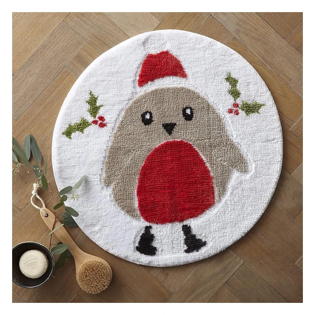 Catherine Lansfield Bathroom Robin Bath Mat - Red, One Size - 55x55cm