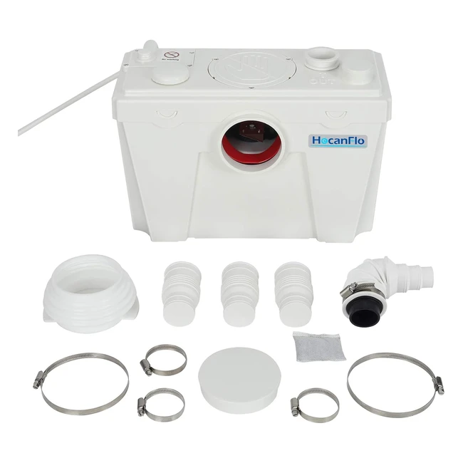 Pompa di Scarico per WC Hocanflo FLO500 - Potente Motore da 500W - Silenziosa e Antiintasamento