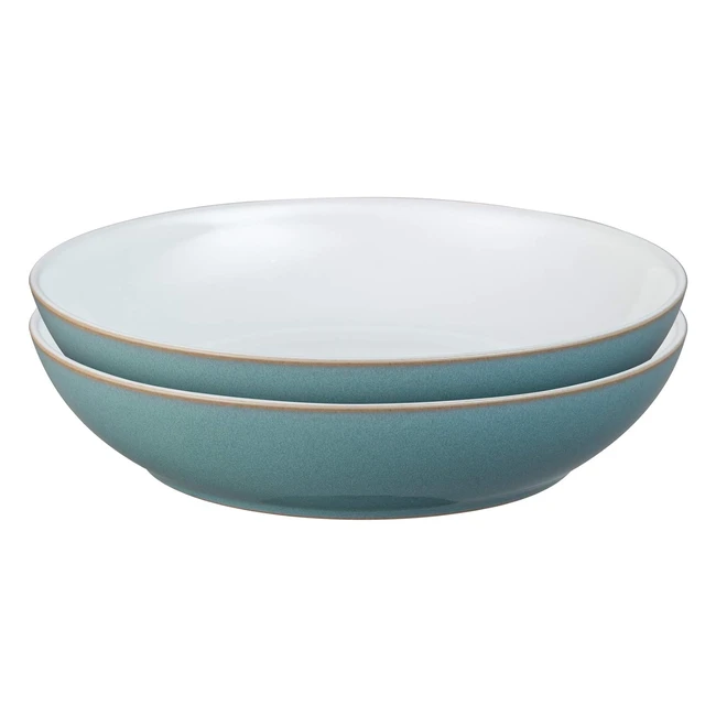 Denby Azure Pasta Bowl Set - Handcrafted, High Quality, Dishwasher Safe