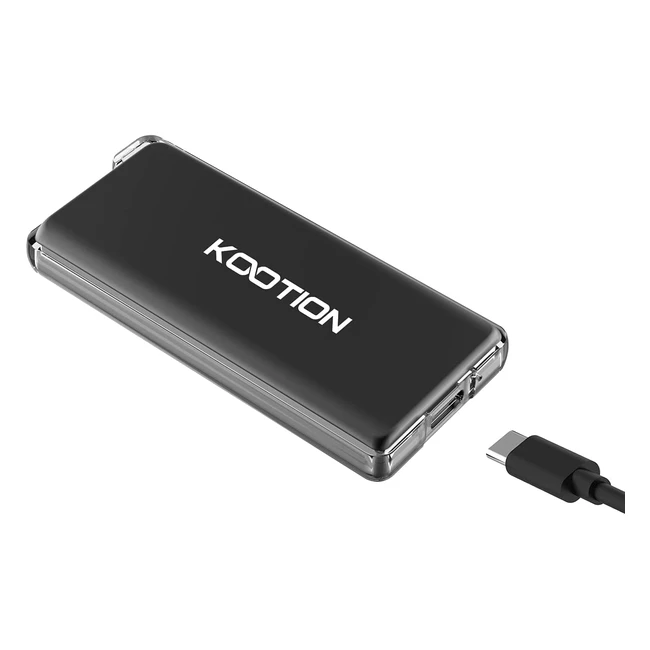 SSD Esterno Portatile Kootion 500GB USB 31 Type C - Alta Velocit di Lettura e