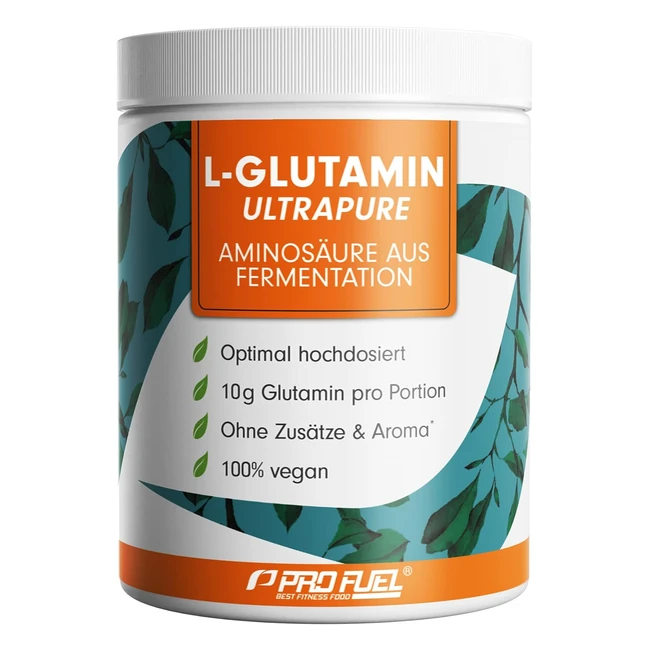 L-Glutamin Pulver 500 g - Hochdosiert geschmacksneutral vegan - ber 999 Rein