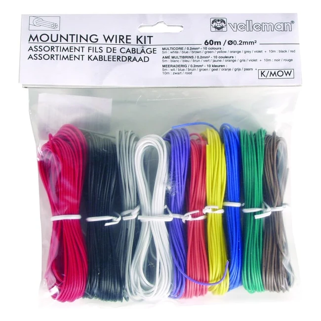 Cable Velleman KMOW 60m AWG24 - Aislamiento PVC - Envío Urgente