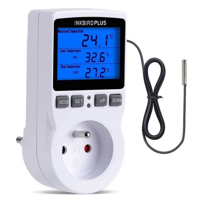Thermostat Terrarium Inkbird avec Écran LCD et Sonde - Contrôleur de Température Numérique pour Serre Reptiles - Réf. 123456