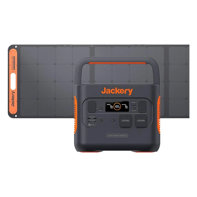 Jackery Solargenerator 2000 Pro - 2160Wh Powerstation mit Solarsaga 200 - 230V2