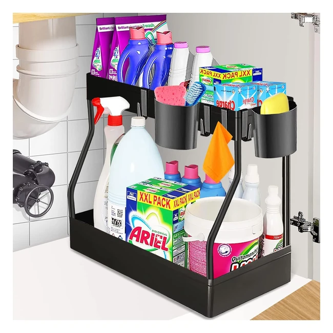 Organizer Sottolavello Cucina Biaoqinbo 2 Livelli - Stabile e Facile da Montare