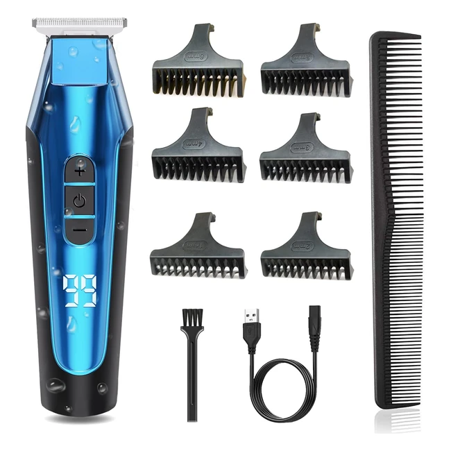 Telfun Hair Clippers Beard Trimmer for Men - Professional Cordless Set with LED 