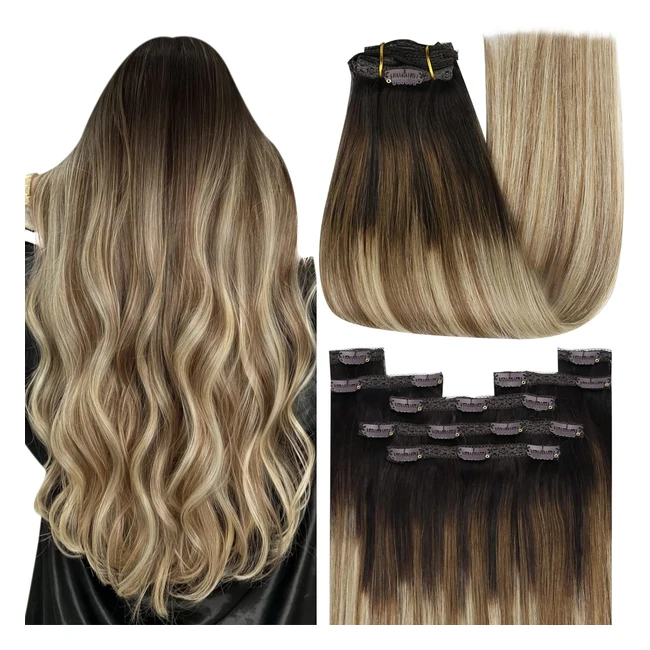 Extension Cheveux Naturel Clip Brun 14 Pouces - Youngsee