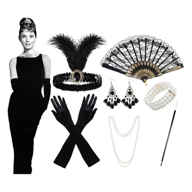 Accessori Anni 20 - Costume Gatsby Flapper - Set Completo