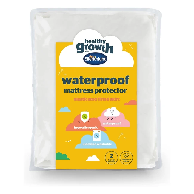 Silentnight Healthy Growth Waterproof Mattress Protector - Deep 30cm - Quiet Waterproof Mattress Pad - Hypoallergenic - Single