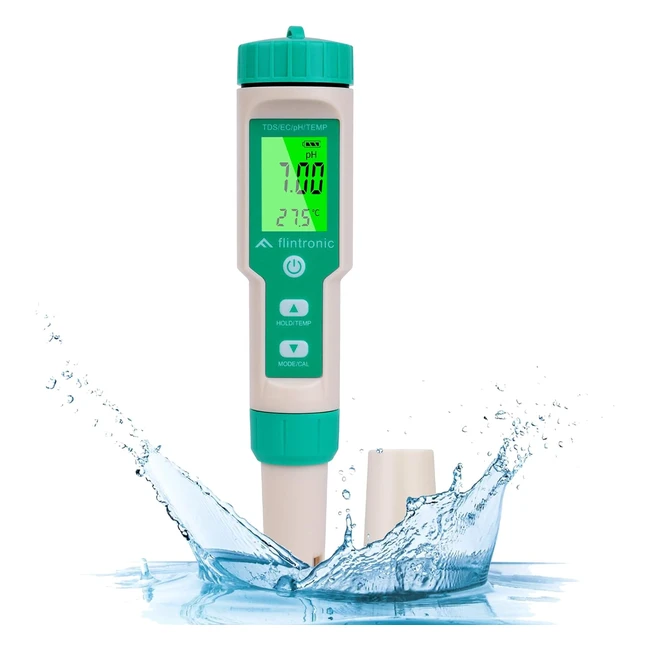 Testeur pH électronique 4 en 1 avec écran LCD rétroéclairé - flintronic