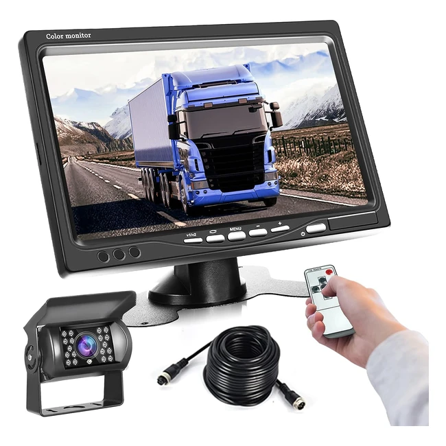 Telecamera Retromarcia Auto 7 Pollici HD LCD - Podofo - Impermeabile IP68 - Visione Notturna