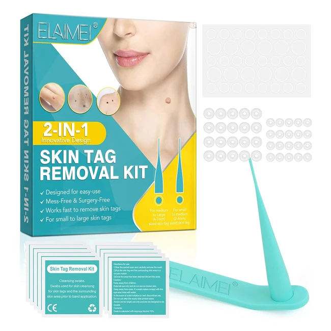 2 in 1 Rimuovi Etichetta della Pelle Efficace e Indolore - Kit Rimozione Skintag