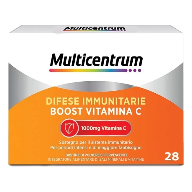 Multicentrum Difese Immunitarie Boost - Integratore Alimentare con Vitamina C e Sali Minerali - Aiuta il Sistema Immunitario - 28 Bustine