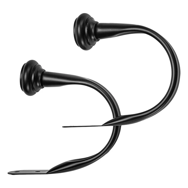 Black Decorative Curtain Holdback Set of 2 - Amazon Basics